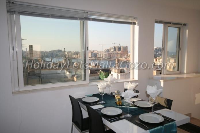 Holiday Let Malta Valletta Penthouse with Sea View old mint penthouse